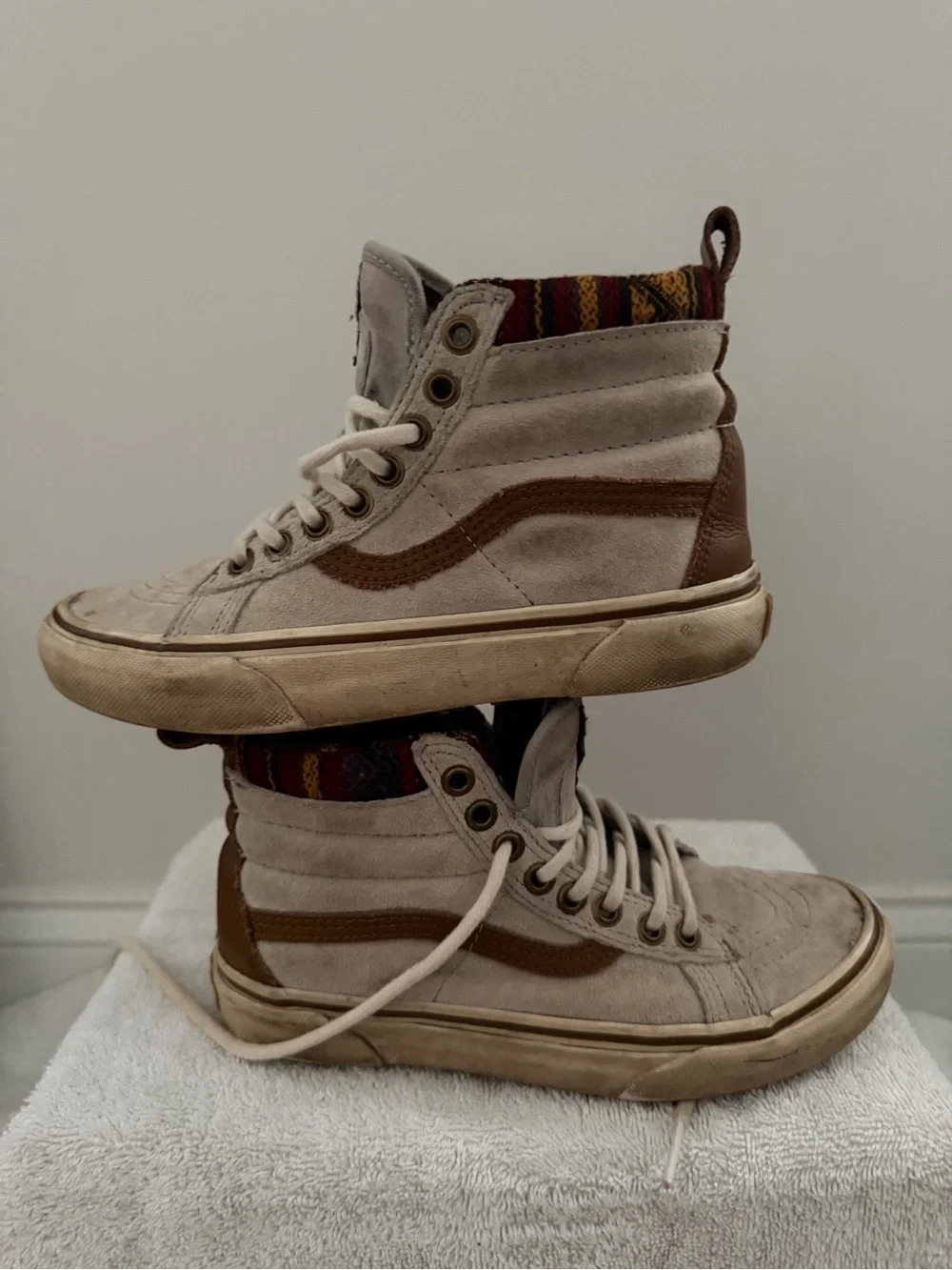 Vans Women’s Beige High-Top Skate Sneakers